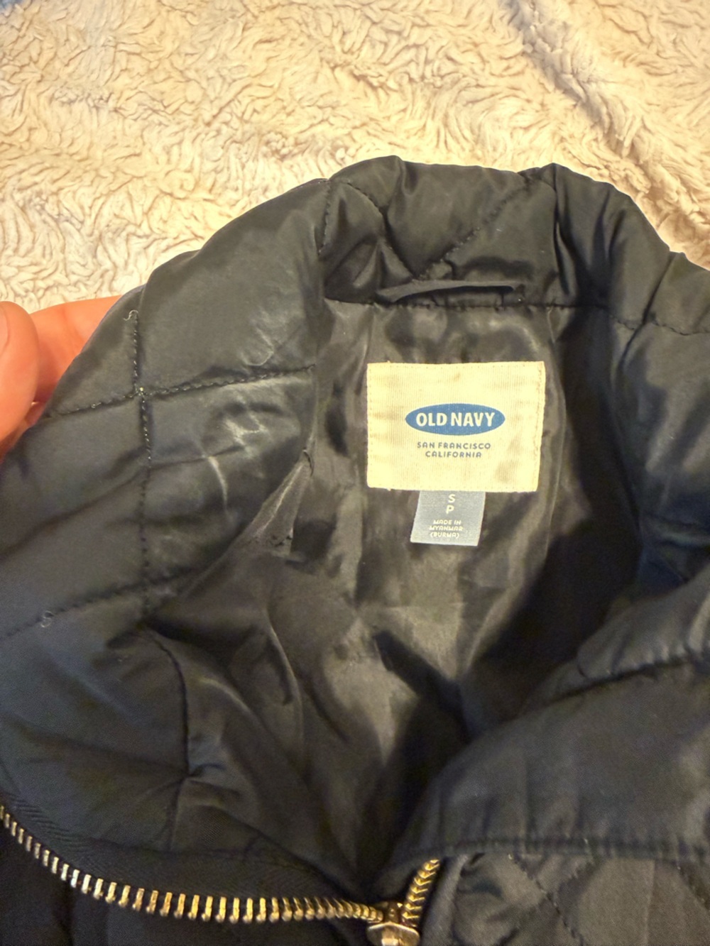 2/$30 Old Navy Black Quilted Jacket Size Small Zip Front Lightweight Puffer Coat - Picture 9 of 9